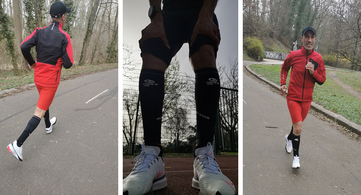 Chaussettes de compression BV Sport Run - noir/gris - S+